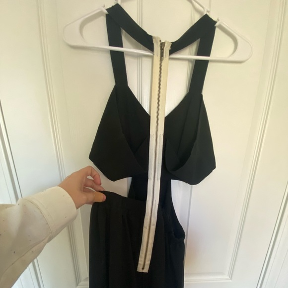 Black Cut Out Midi Dress - Picture 2 of 6